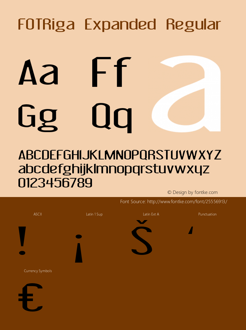 FOTRiga-ExpandedRegular Version 1.000 Font Sample