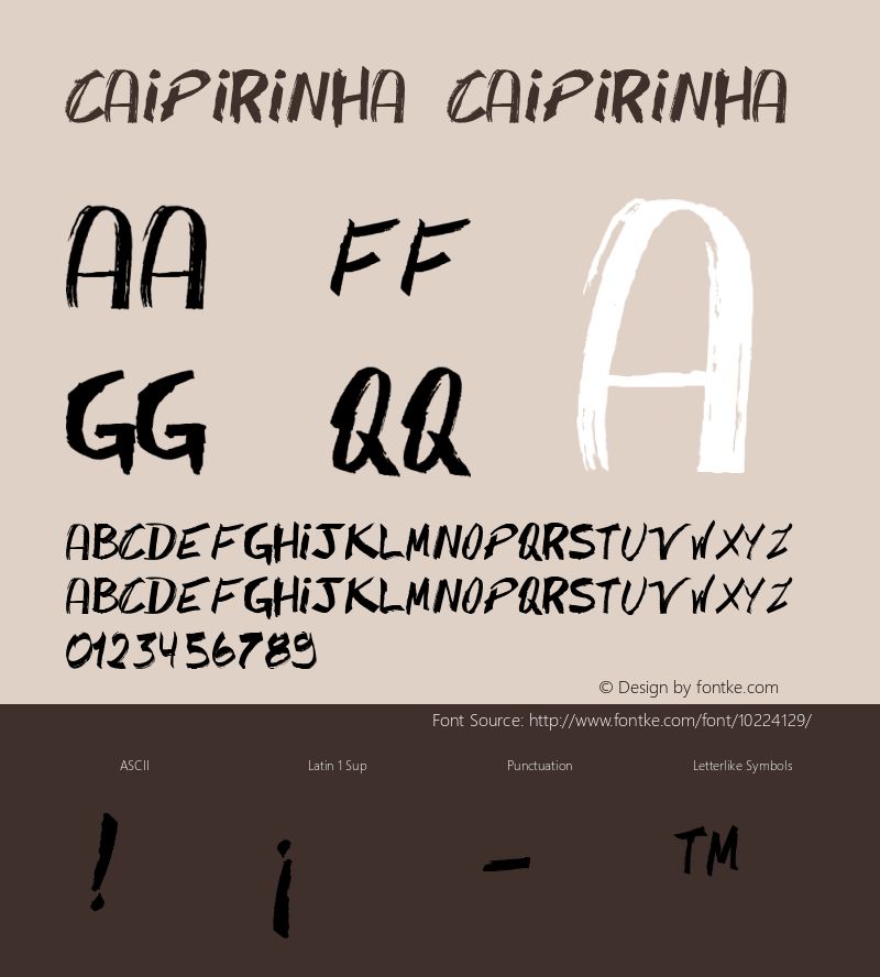Caipirinha Caipirinha Version 1.00 Font Sample