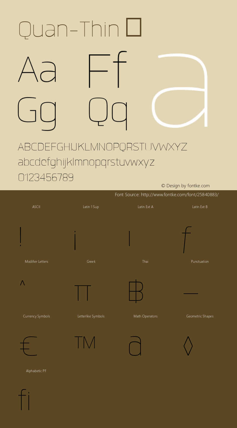 ☞Quan Thin Version 1.000;com.myfonts.easy.typesketchbook.quan.thin.wfkit2.version.4vow Font Sample