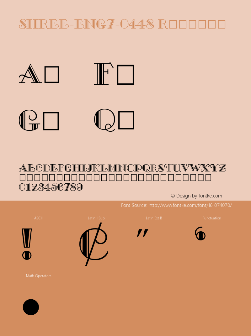 SHREE-ENG7-0448 Version 1.10 6-7-2019 Font Sample