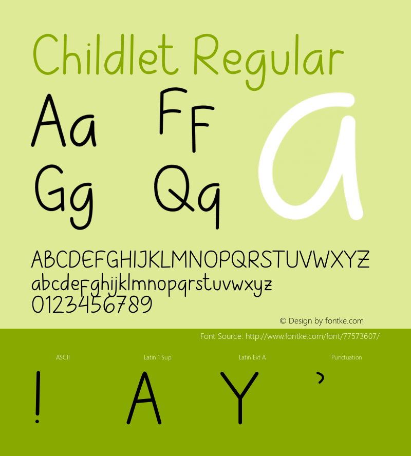 Childlet Version 1.005;Fontself Maker 3.5.1 Font Sample