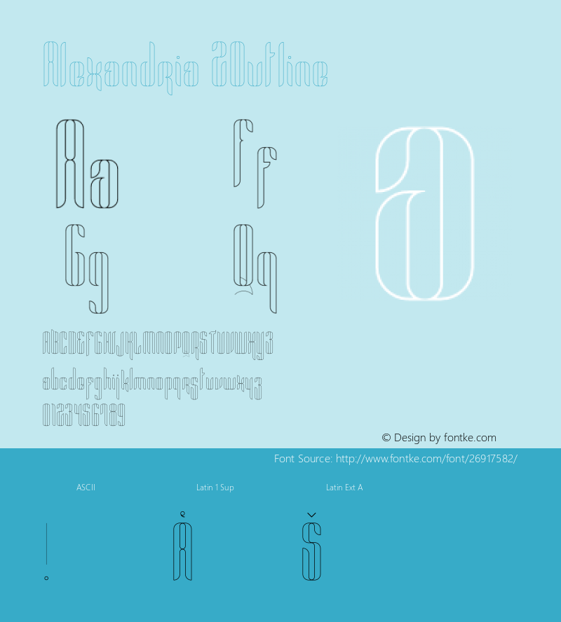 Alexandria 2Outline Version 1.002;Fontself Maker 3.0.0-0 Font Sample