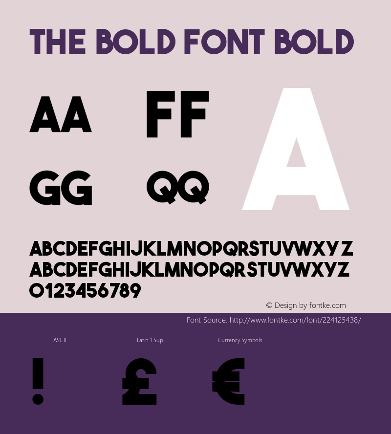 TheBoldFont-Bold Version 1.000图片样张