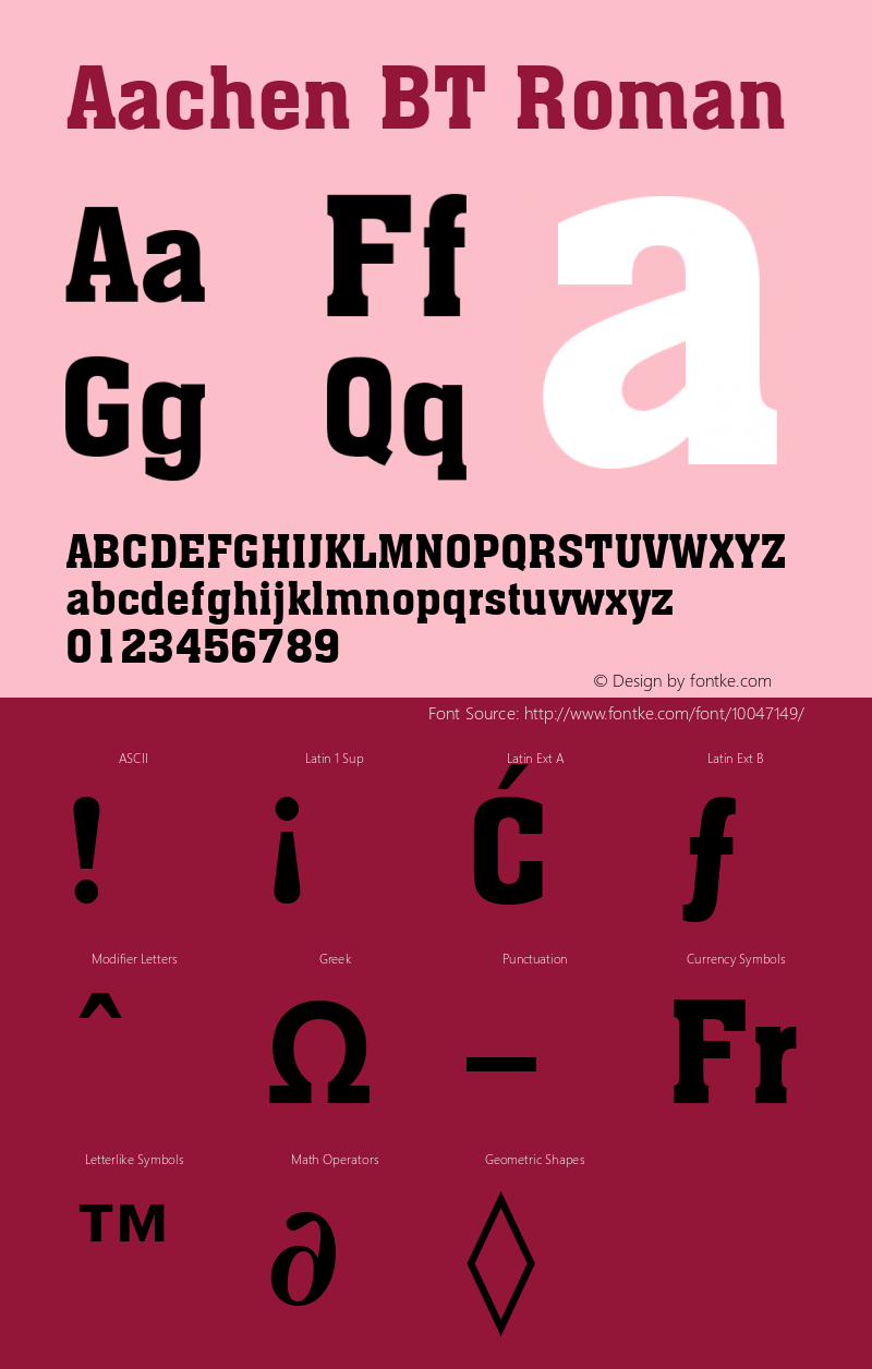 Aachen BT Roman mfgpctt-v1.47 Monday, December 7, 1992 11:25:43 am (EST) Font Sample