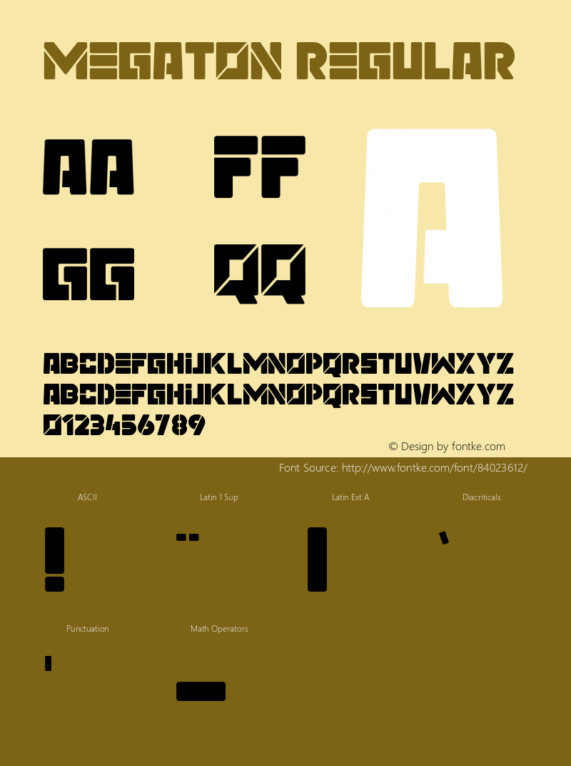 Megaton Version 1.00;August 13, 2019 | w-rip DC20190815 Font Sample