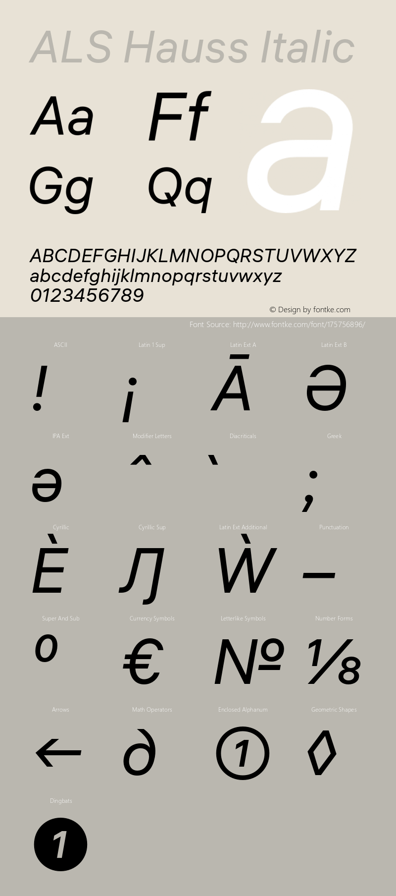 ALS Hauss Regular Italic Version 1.000图片样张