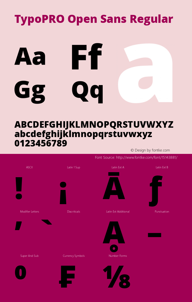 TypoPRO Open Sans Regular Version 1.10 Font Sample