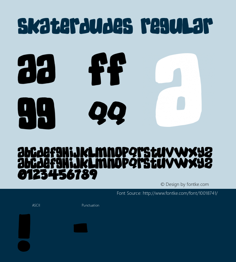 SkaterDudes Regular http://hjem.get2net.dk/jfischer/ Font Sample