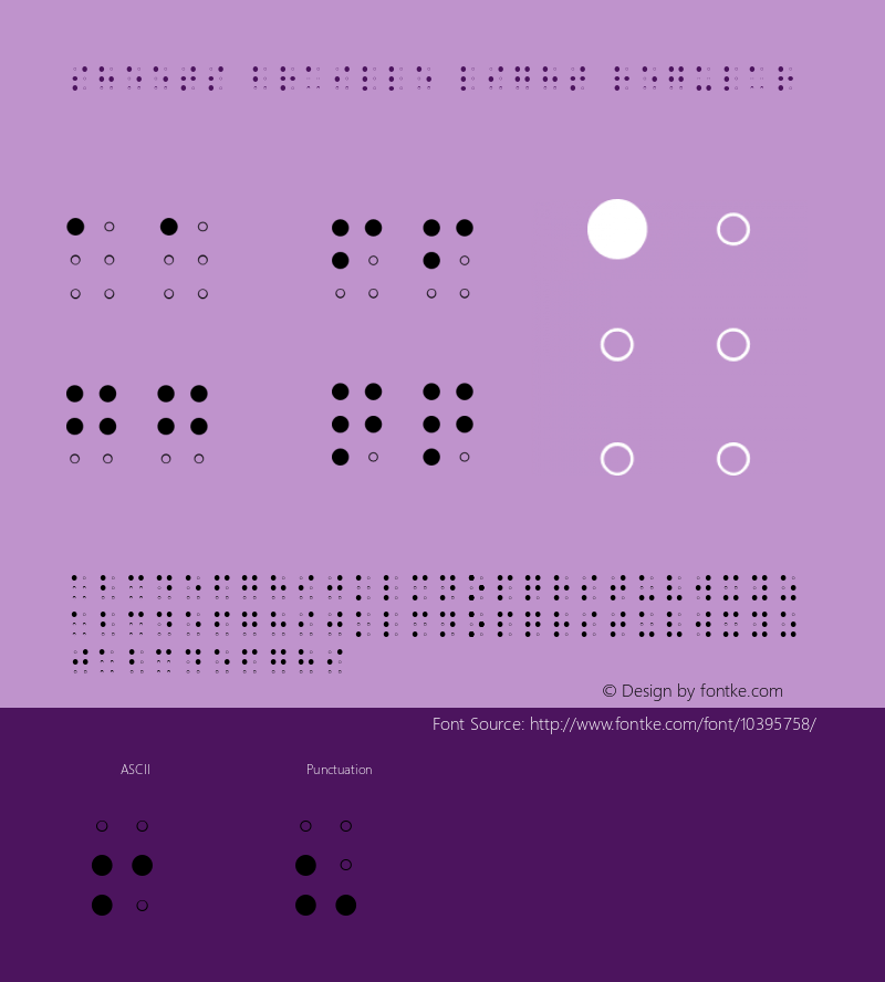 Sheets Braille Light Regular Version 1.000 Font Sample