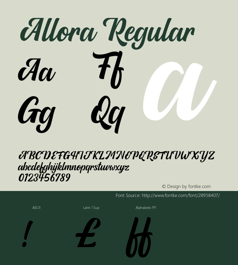 Allora Version 1.002;Fontself Maker 2.2.1 Font Sample