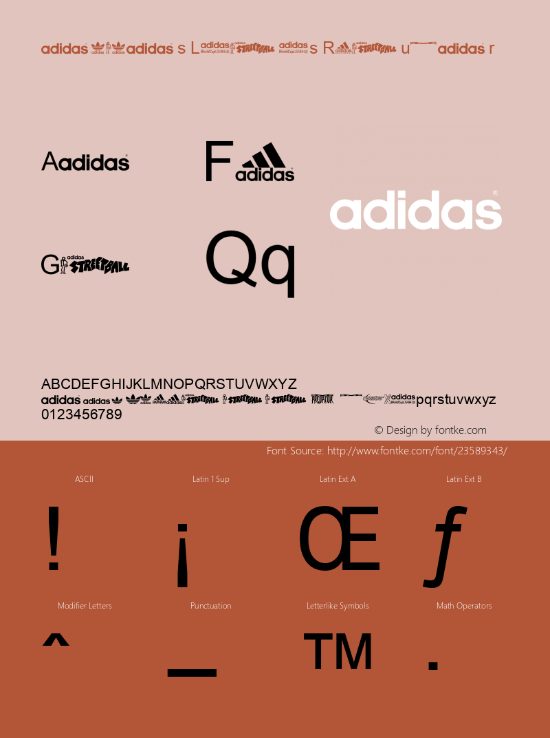 adidas Logos  Font Sample