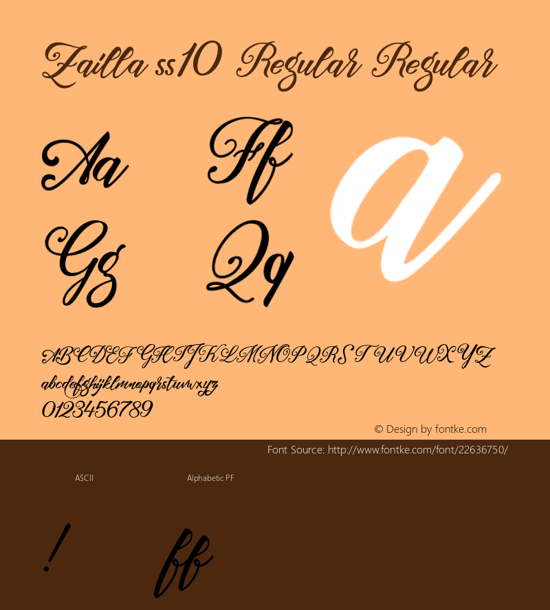 Zailla ss10 Regular Version 1.000 Font Sample