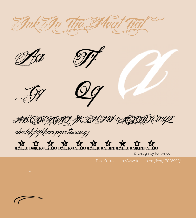 Ink In The Meat Tial Version 1.003 Font Sample