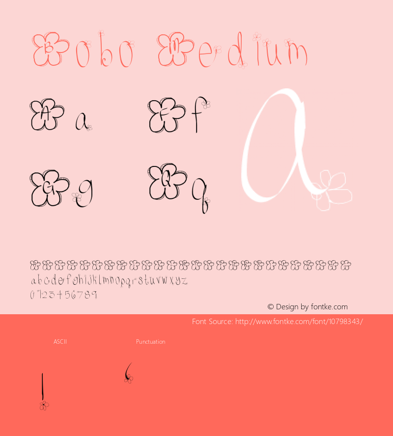 Bobo Medium Version 001.000 Font Sample