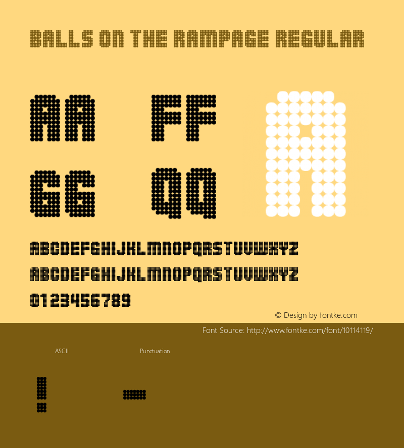 Balls on the rampage Regular 2 Font Sample