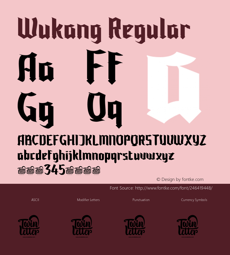 Wukang-Regular Version 1.001;Fontself iOS v1.0.9图片样张