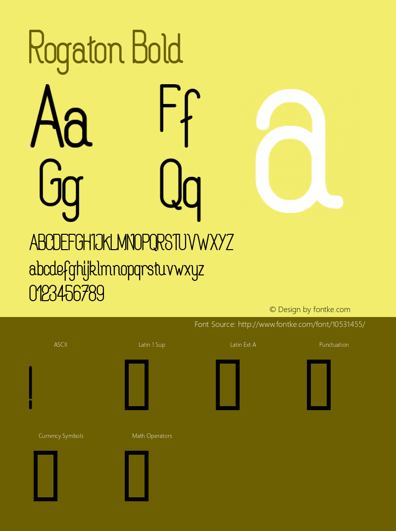 Rogaton Bold Fontographer 4.7 9/01/12 FG4M­0000002045 Font Sample