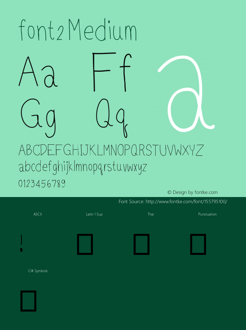 font2 Version 001.000 Font Sample