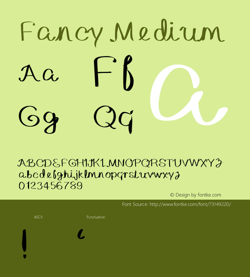 Fancy Version 001.000 Font Sample