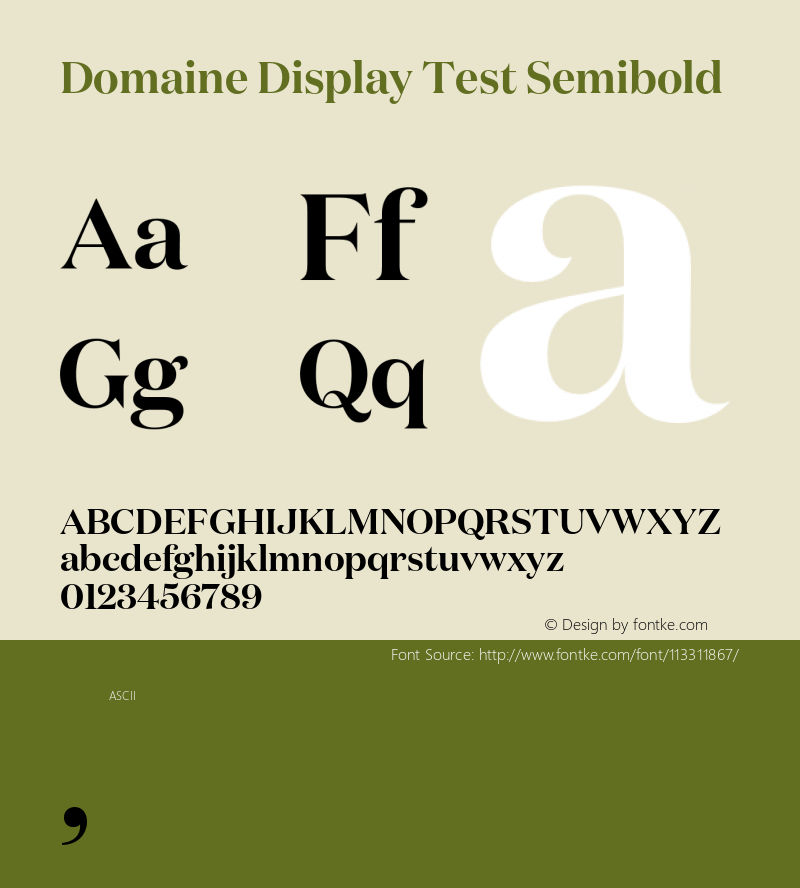 DomaineDisplay-SemiboldTest Version 1.004;PS 1.000;hotconv 16.6.54;makeotf.lib2.5.65590;0 Font Sample