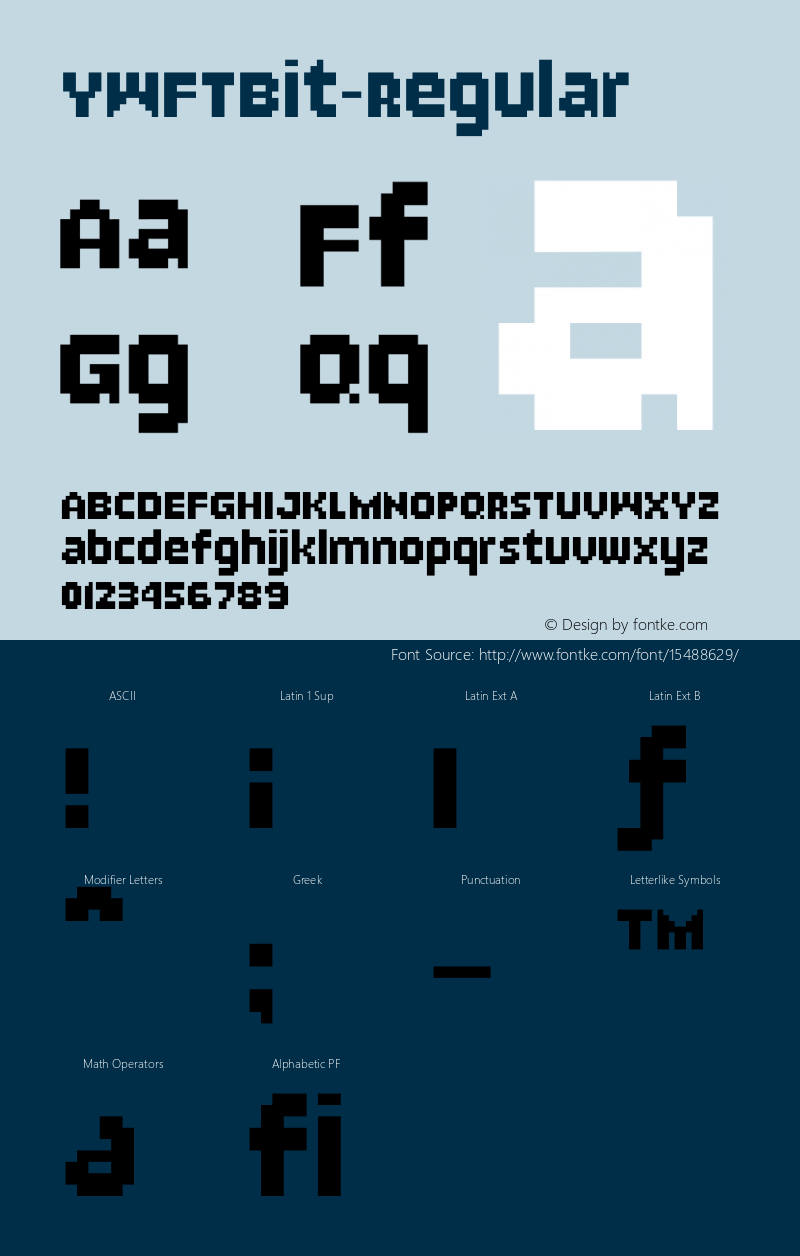 YWFTBit-Regular ☞ Version 1.00 ;com.myfonts.easy.ywft.ywft-bit.regular.wfkit2.version.4rSz Font Sample