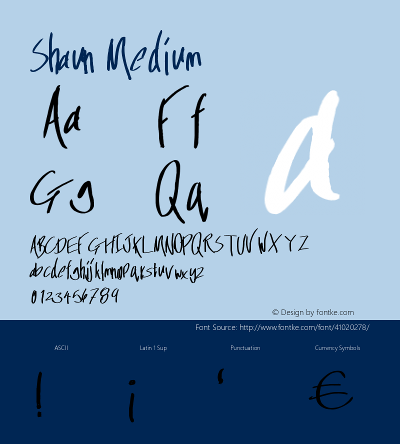 Shaun Version 001.000 Font Sample