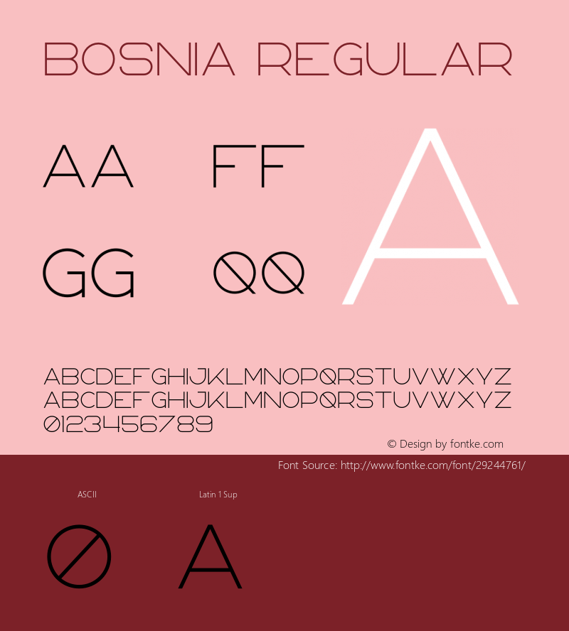 Bosnia Version 1.002;Fontself Maker 3.0.0-3 Font Sample