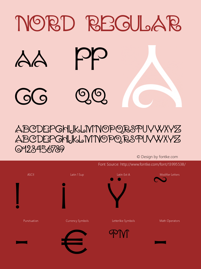 Nord Regular Version 1.000 Font Sample