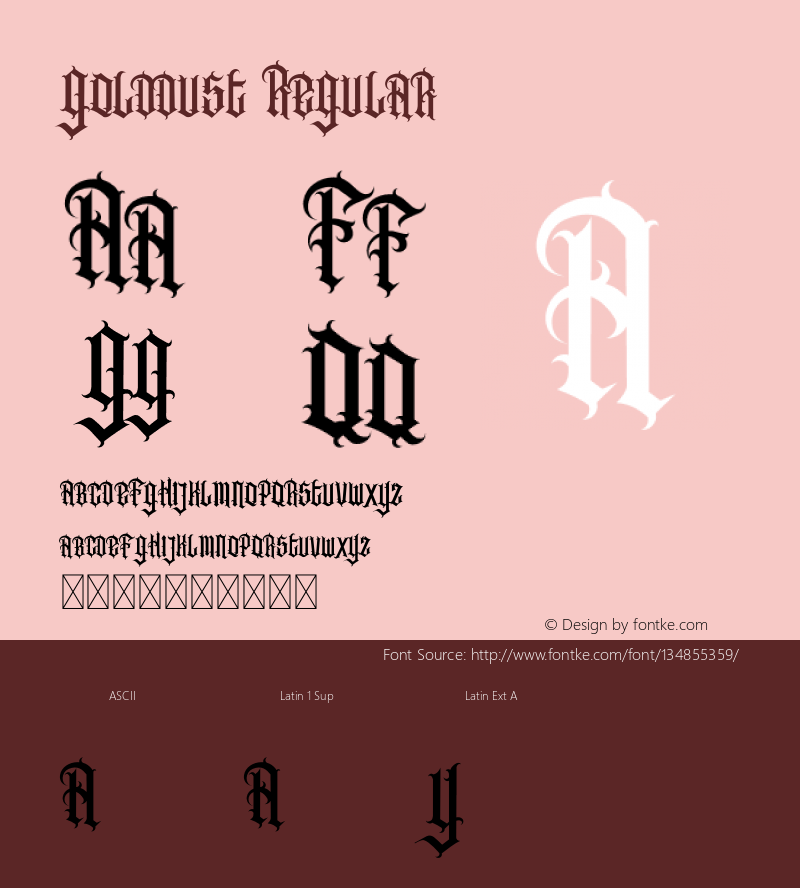 Golddust Version 1.002;Fontself Maker 3.4.0 Font Sample