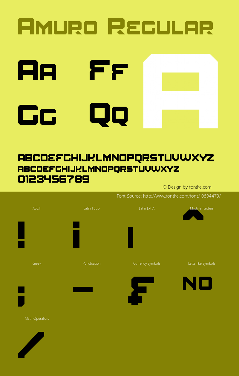 Amuro Regular Version 1.10 September 12, 2014 Font Sample