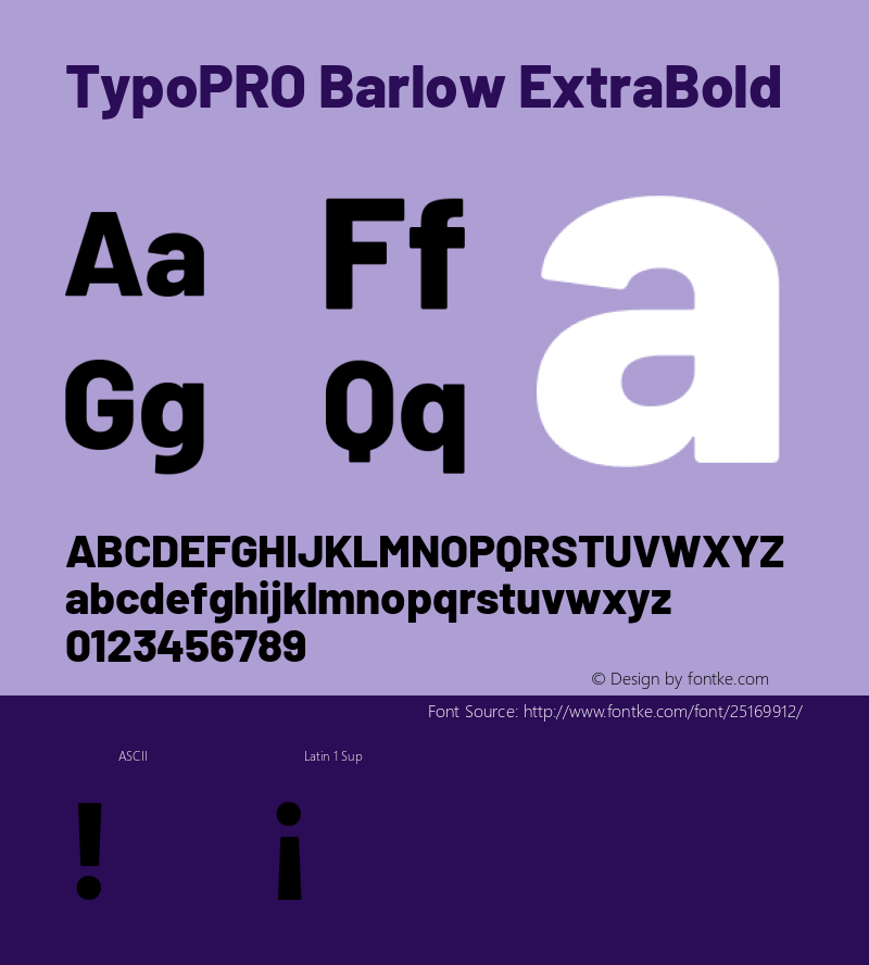 TypoPRO Barlow ExtraBold Version 1.301 Font Sample