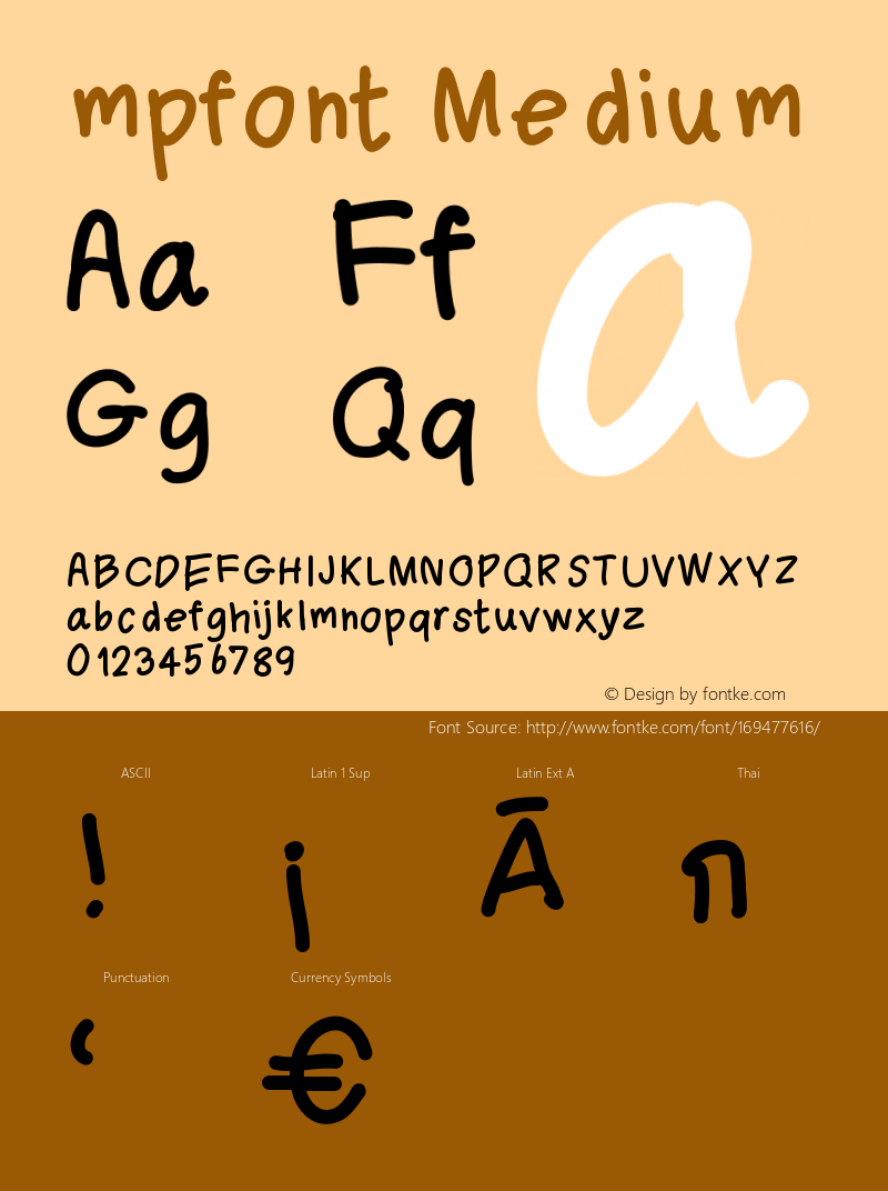 mpfont Version 001.000图片样张