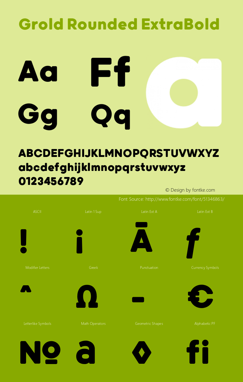 GroldRounded-ExtraBold Version 1.000 Font Sample