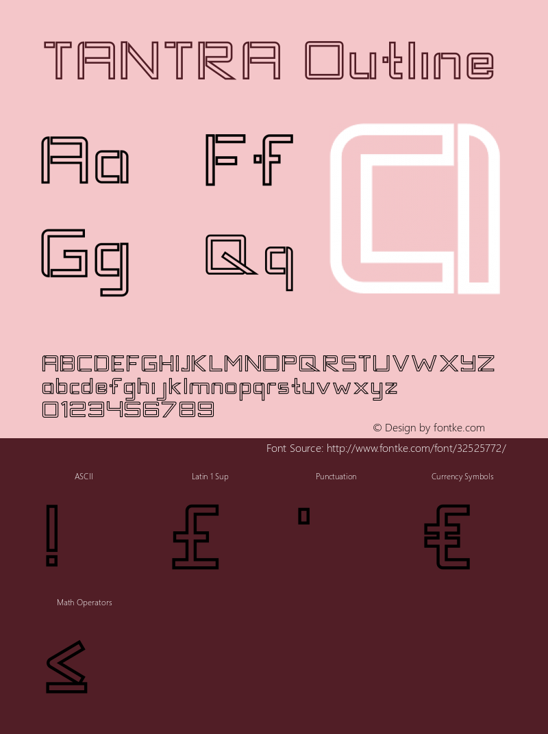 TANTRA Outline Version 1.002;Fontself Maker 3.1.2 Font Sample