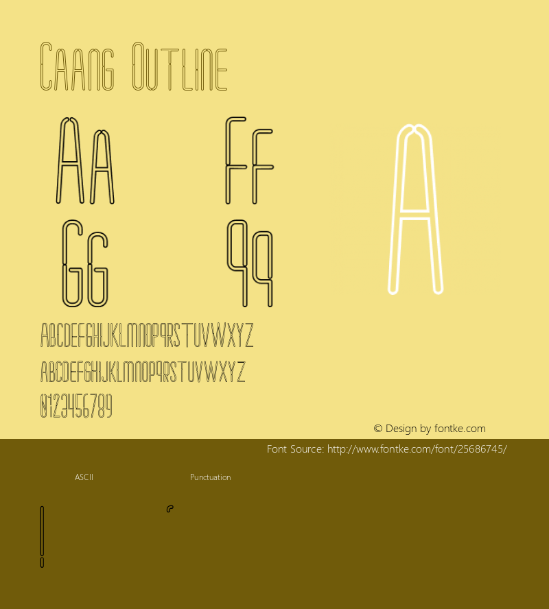 Caang-Outline Version 1.000 Font Sample