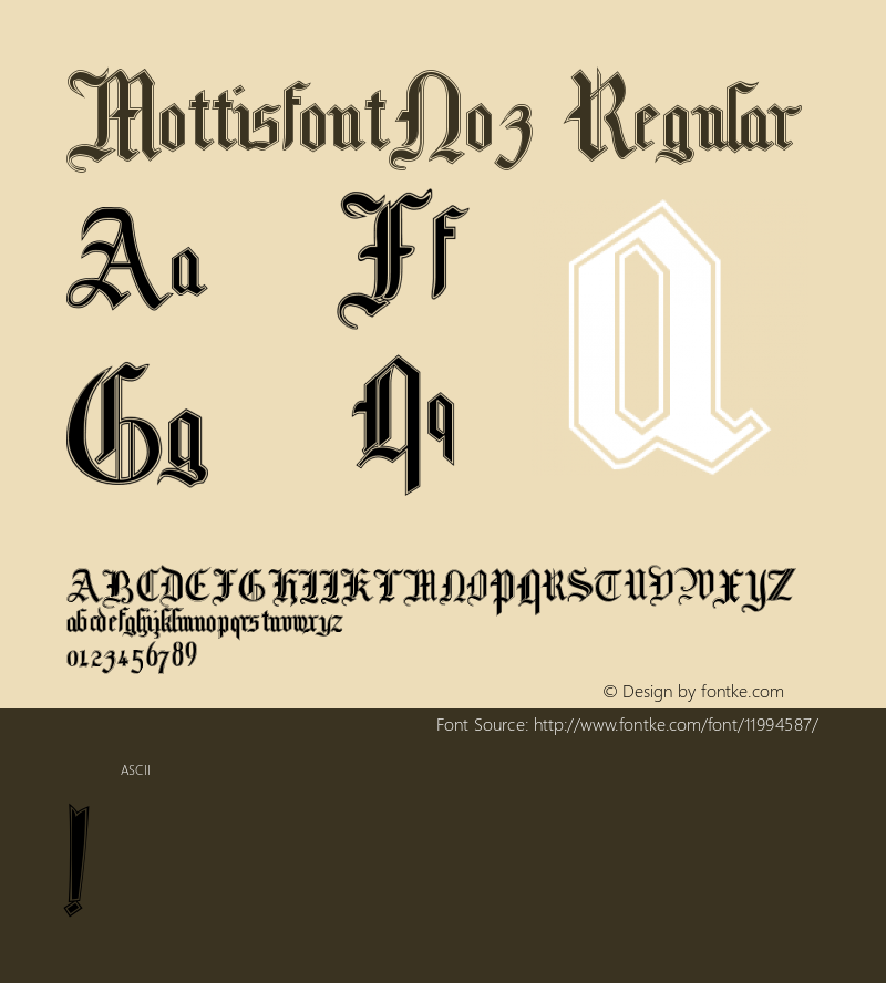 MottisfontNo3 Regular 001.003 Font Sample