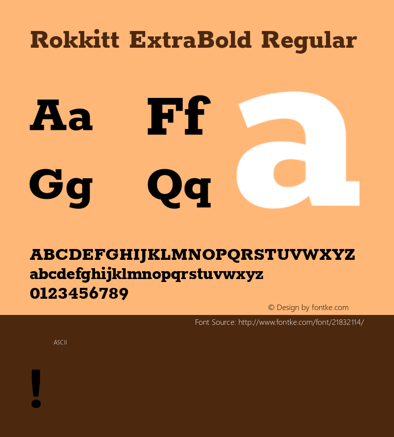 RokkittExtraBold Version 1.0 Font Sample