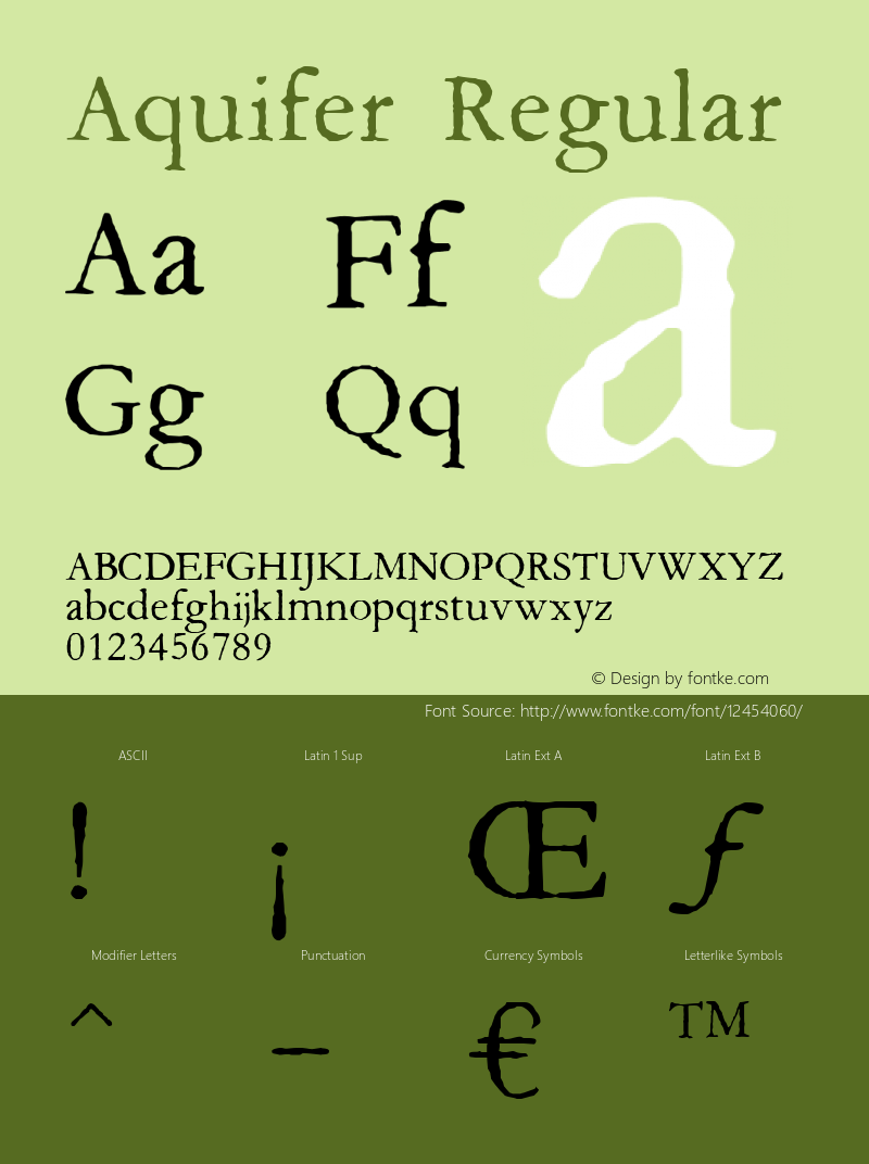 Aquifer Regular Version 1.0 Font Sample