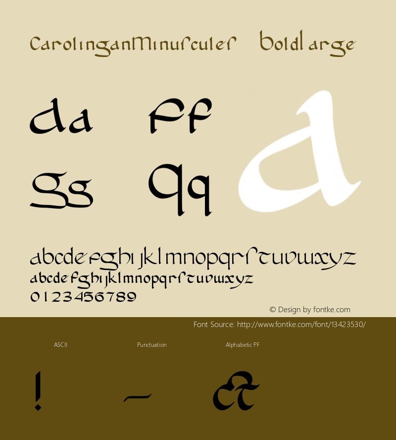 CarolinganMinuscules BoldLarge Version 001.000 Font Sample