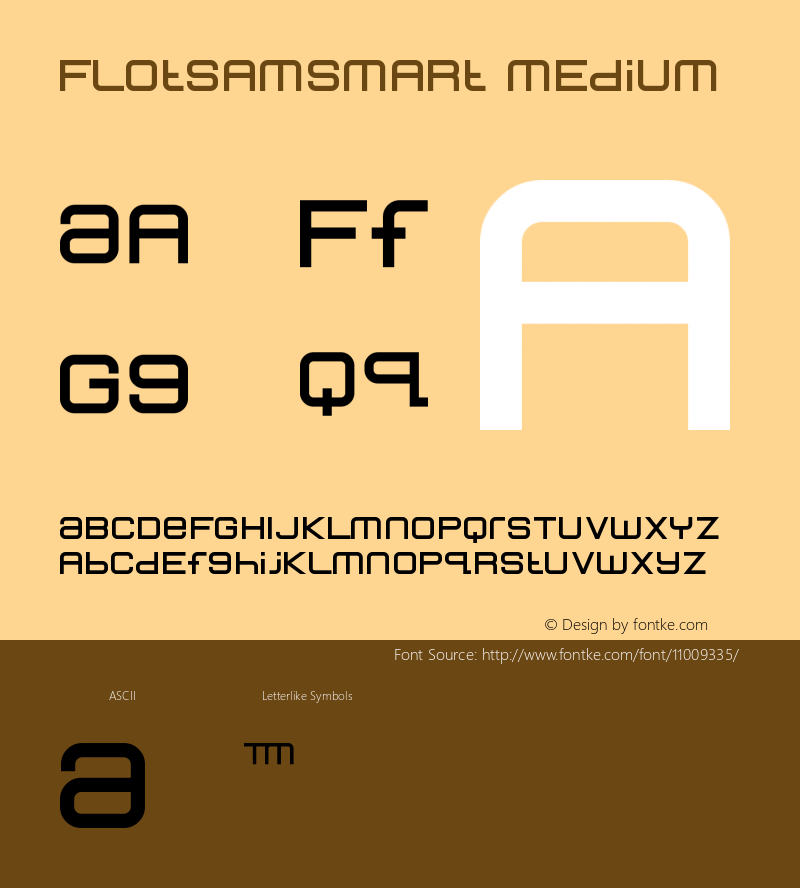 FlotsamSmart Medium Version 001.000 Font Sample