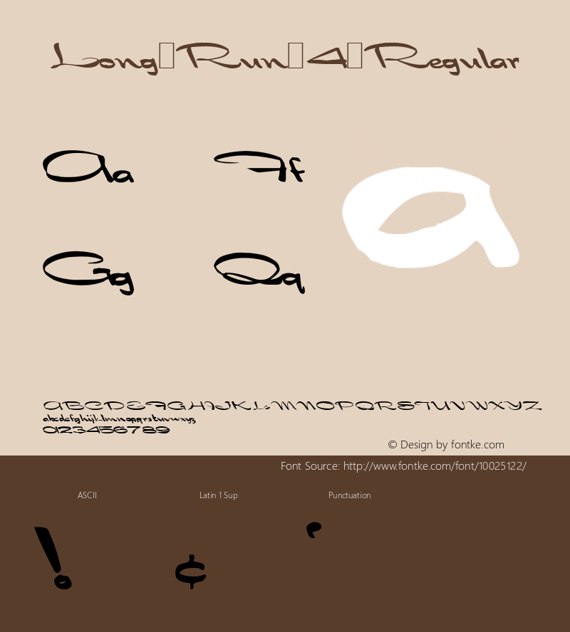 Long Run 4 Regular 1.0 Wed Apr 26 12:05:46 1995 Font Sample