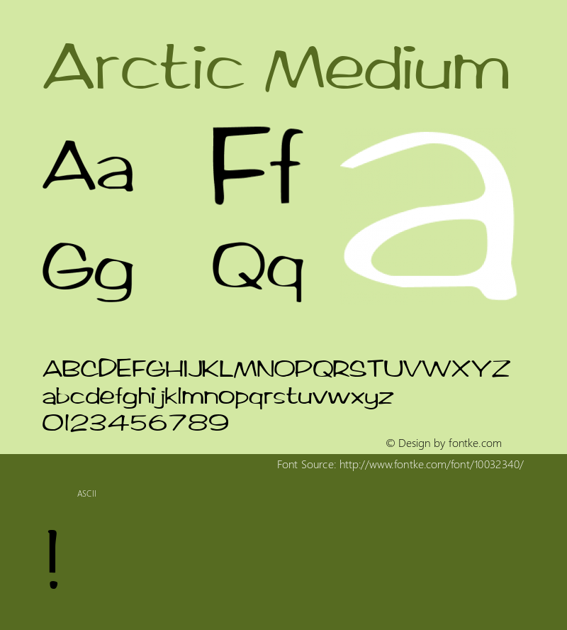 Arctic Medium 001.001 Font Sample