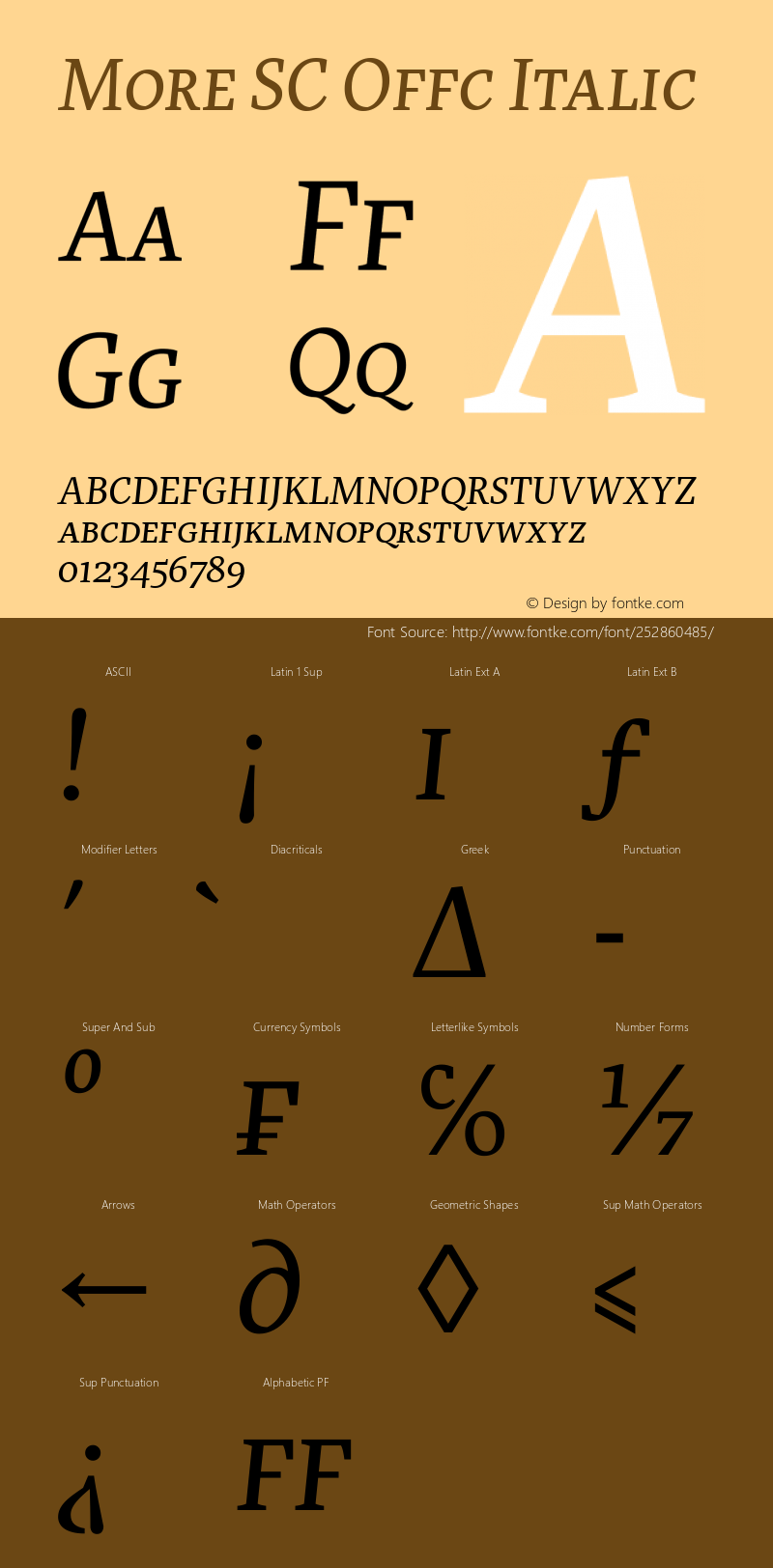 More SC Offc Italic Version 7.504; 2010; Build 1020图片样张