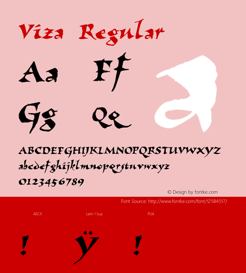 Viza Regular 2001.01 Font Sample