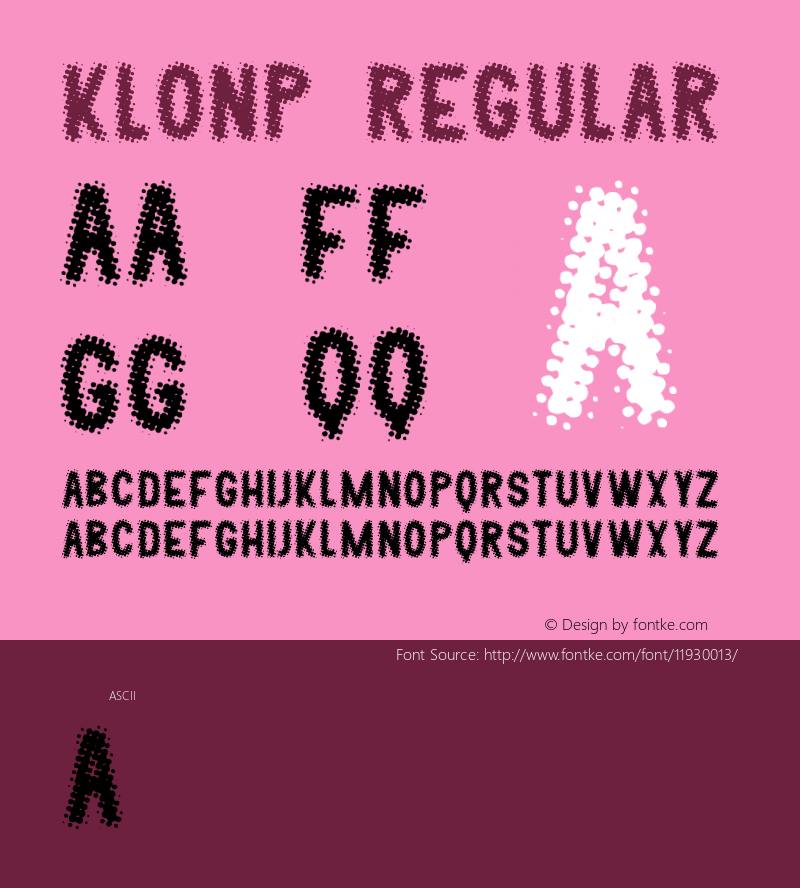 KLONP Regular 1.000 Font Sample