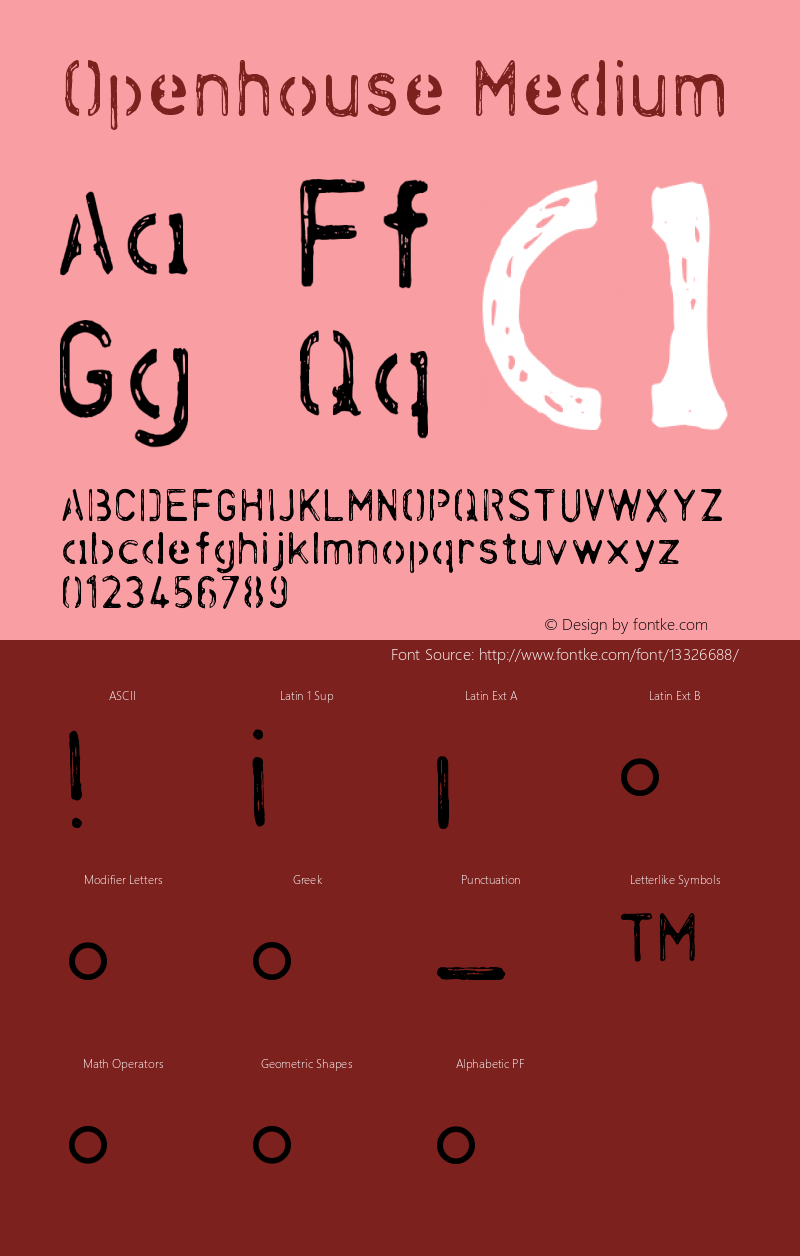 Openhouse Medium Version 001.000 Font Sample