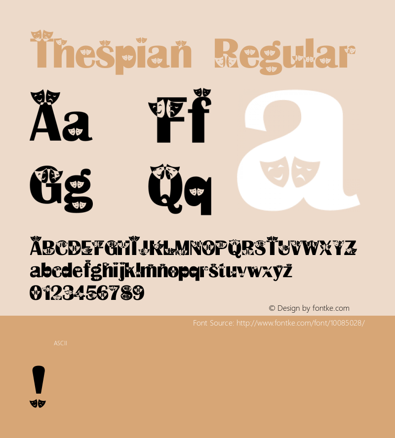 Thespian Regular 1 Font Sample