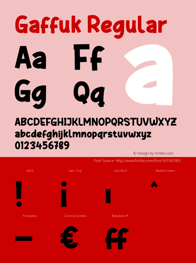 Gaffuk Version 1.002;Fontself Maker 3.5.4 Font Sample