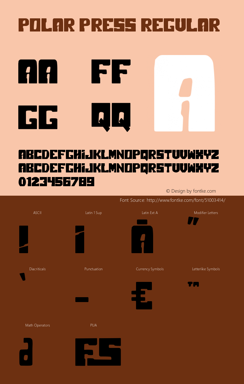 Polar Press Version 1.00;December 25, 2019;FontCreator 12.0.0.2525 64-bit Font Sample