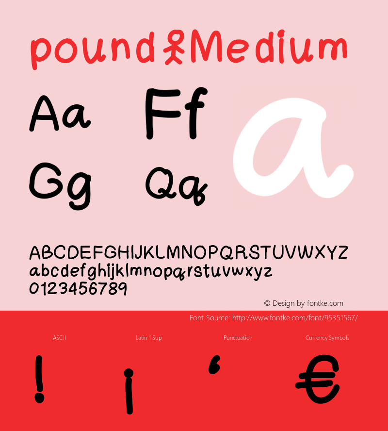 pound Version 001.000 Font Sample